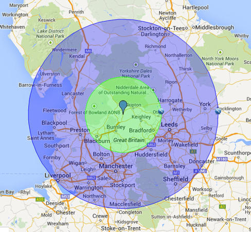 Pellet Delivery Radius